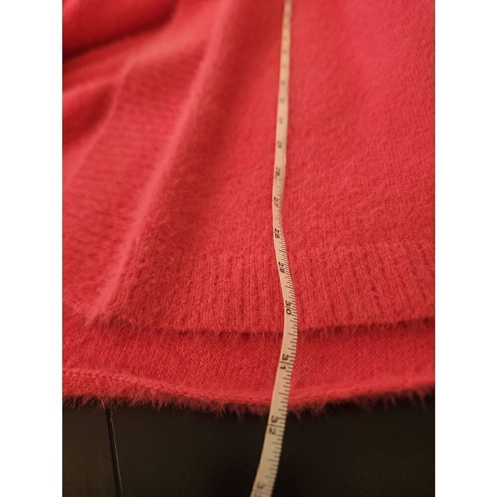 Boston Proper Pink Plush Open Front Cardigan Size… - image 6